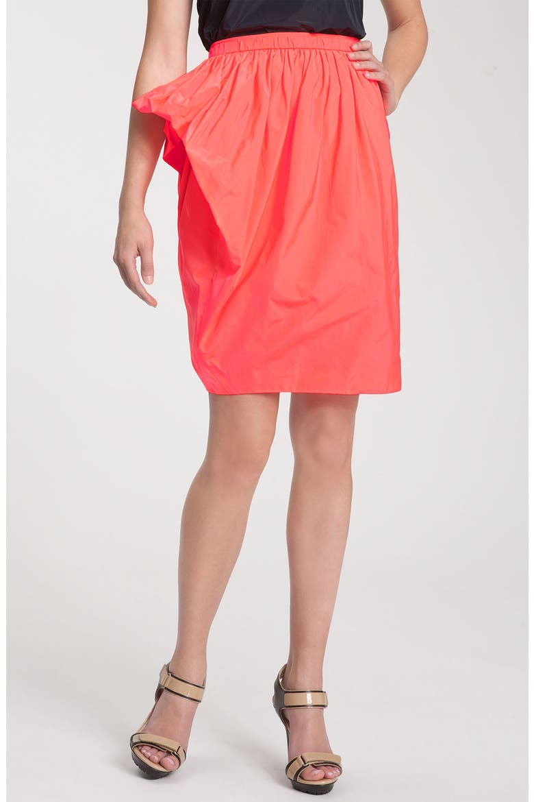 'Ellsworth' Structural Taffeta Skirt, Main, color, LAVA