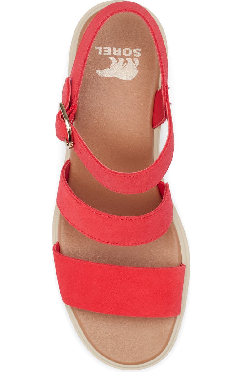 SOREL Joanie Ankle Strap Platform Sandal, Alternate, color, Red Glo/ Honey White
