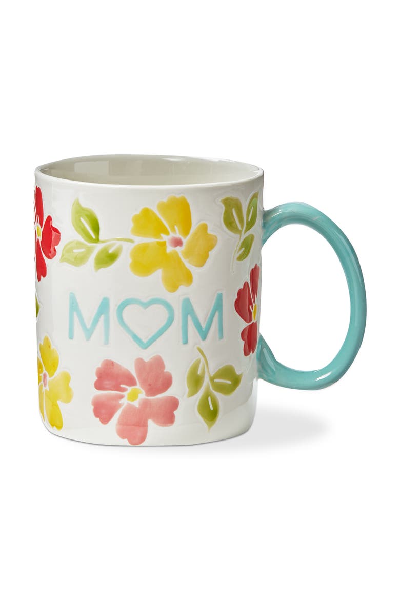 Mom Mug Multi Stoneware Spring, Main, color, White