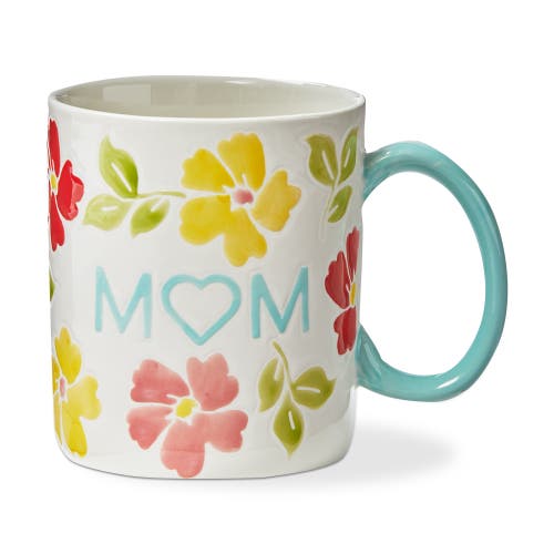 Tag Mom Mug Multi Stoneware Spring In White
