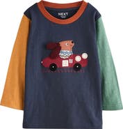 NEXT Kids' Dog Colorblock Cotton Graphic T-Shirt