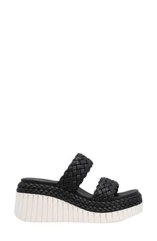 Mia Yoshi Platform Wedge Sandal In Black