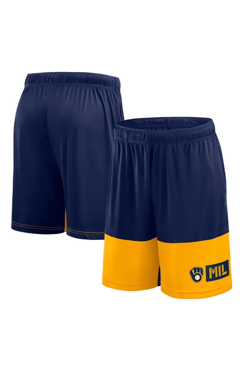 FANATICS Men's Fanatics Navy Milwaukee Brewers Best of the Best Shorts, Main, color, Navy