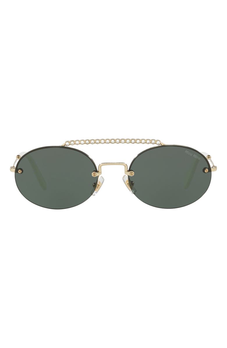 Miu Miu 54mm Oval Sunglasses, Main, color,