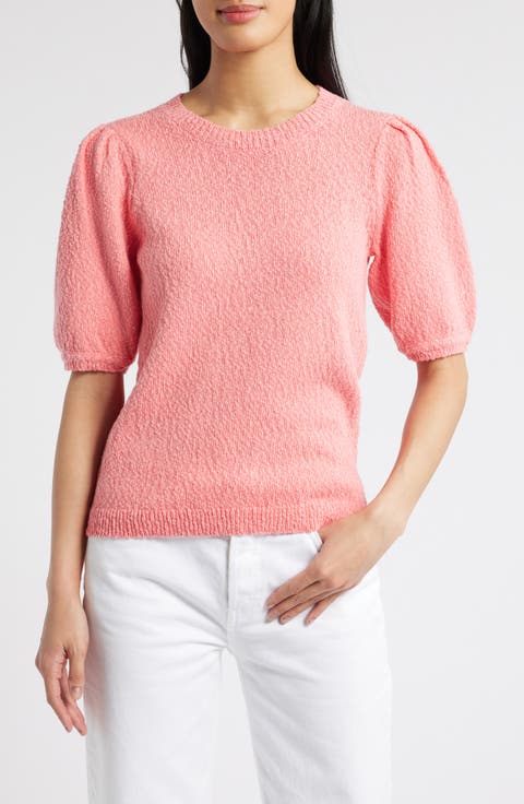 Novelty Short Sleeve Cotton Sweater