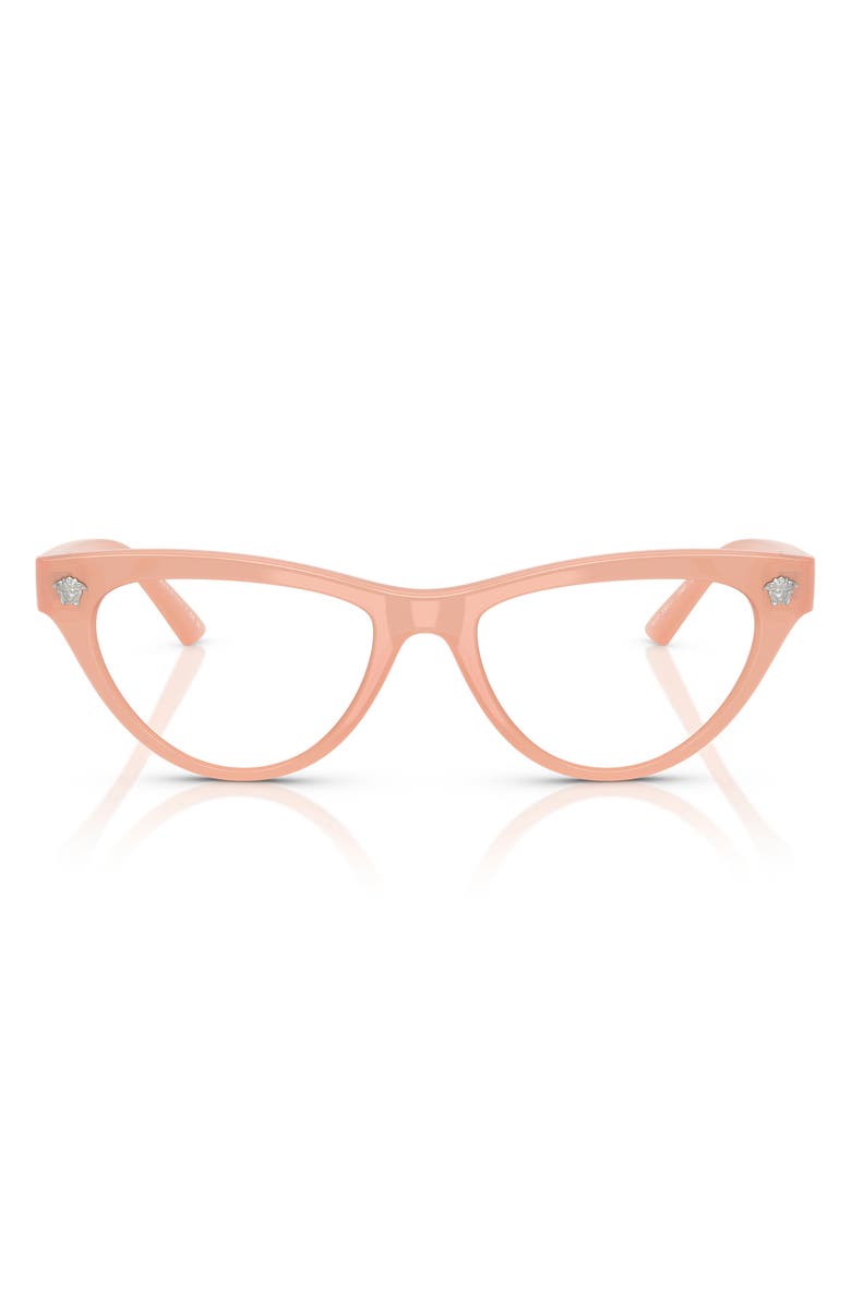 Versace 52mm Cat Eye Optical Glasses, Main, color, Opal Pink