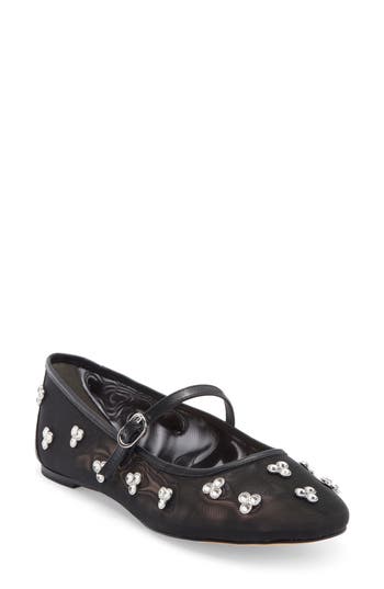 Stuart Weitzman Tammy Crystal Mary Jane Ballet Flat