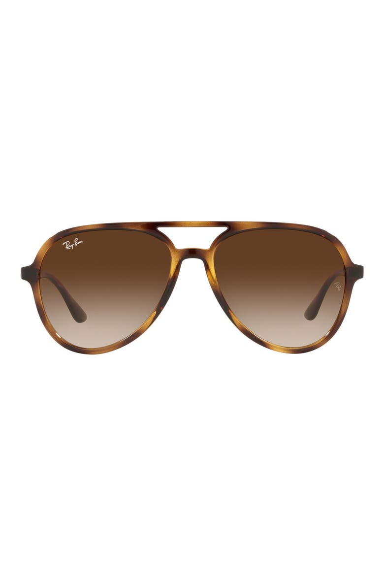 57mm Gradient Aviator Sunglasses, Main, color, HAVANA / BROWN GRADIENT