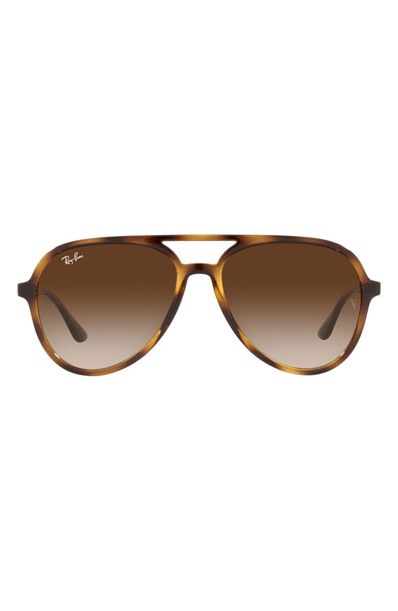 Ray-Ban 57mm Gradient Aviator Sunglasses, Main, color, Havana / Brown Gradient