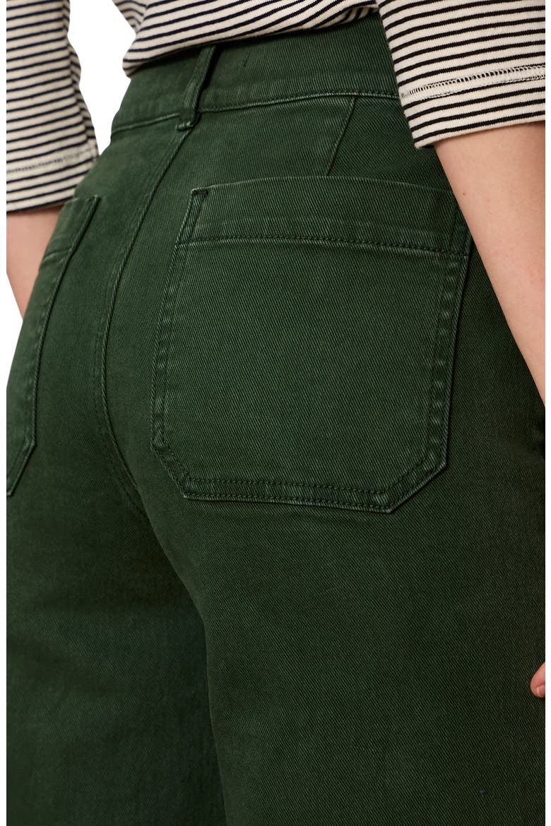 Chelsea Patch Pocket Wide Leg Jeans, Alternate, color, WASHED FOREST GREEN