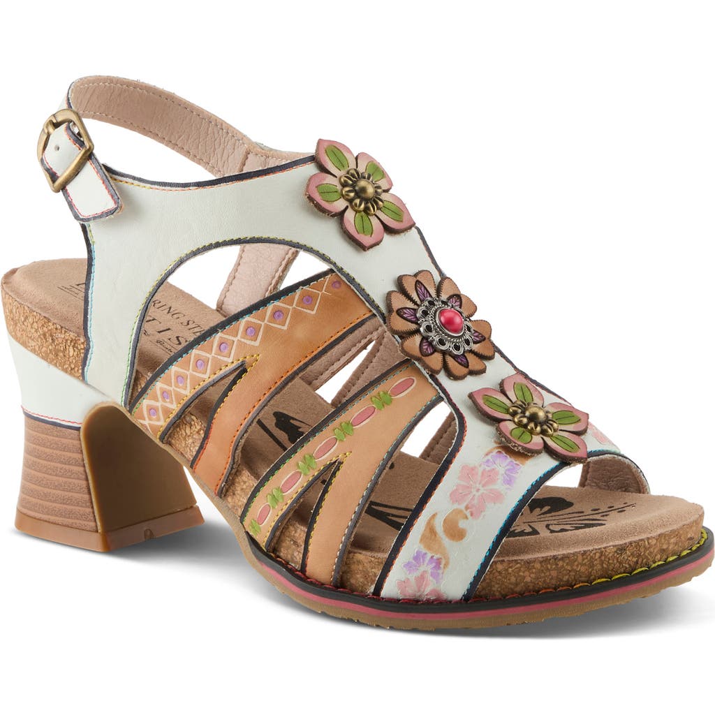 L'artiste By Spring Step Galfriday Sandal In White Multi