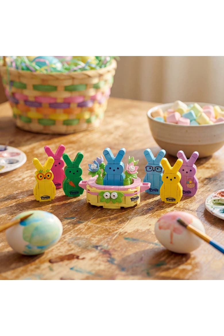 Peeps Blue Bunny Easter Basket Building Set, Alternate, color, Ivory