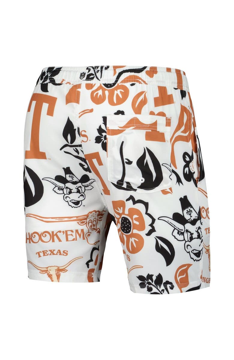 Wes & Willy Men's Wes & Willy  White Texas Longhorns Vault Tech Swimming Trunks, Alternate, color, 