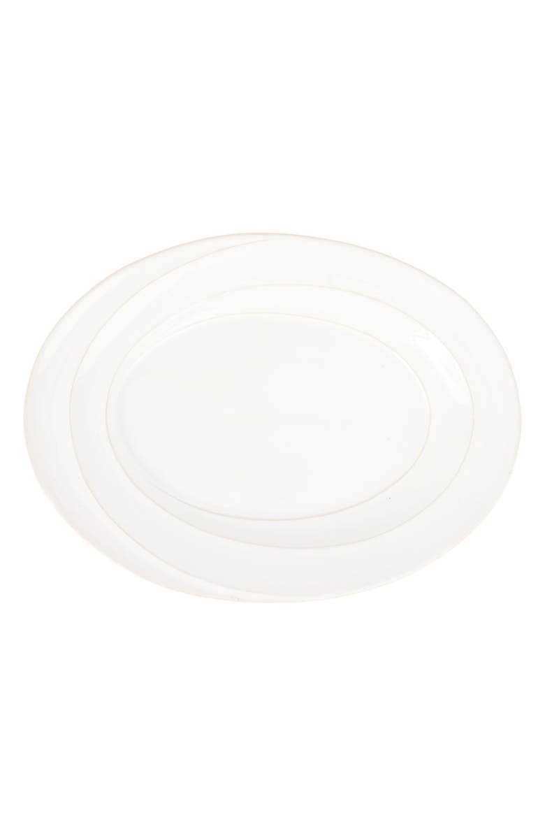 VIETRI Luna Small Oval Platter, Main, color, White