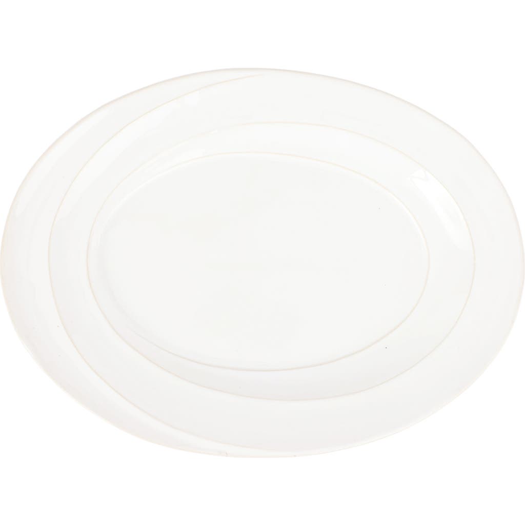 Vietri Luna Small Oval Platter In White