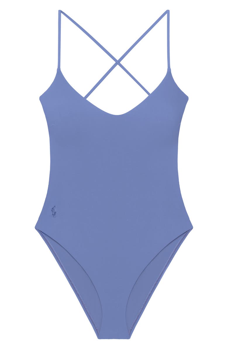Polo Ralph Lauren Kennedy Cross Back One-Piece Swimsuit, Alternate, color, 