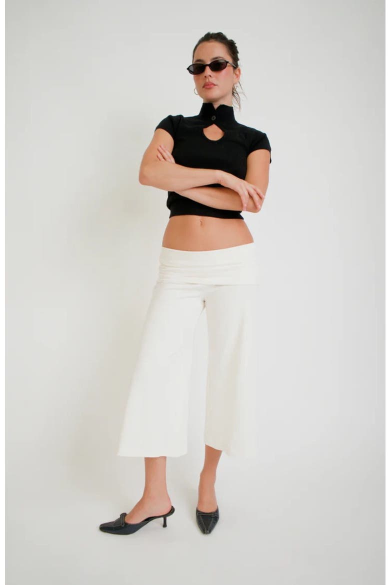 Cropped Gaucho, Alternate, color, Cream