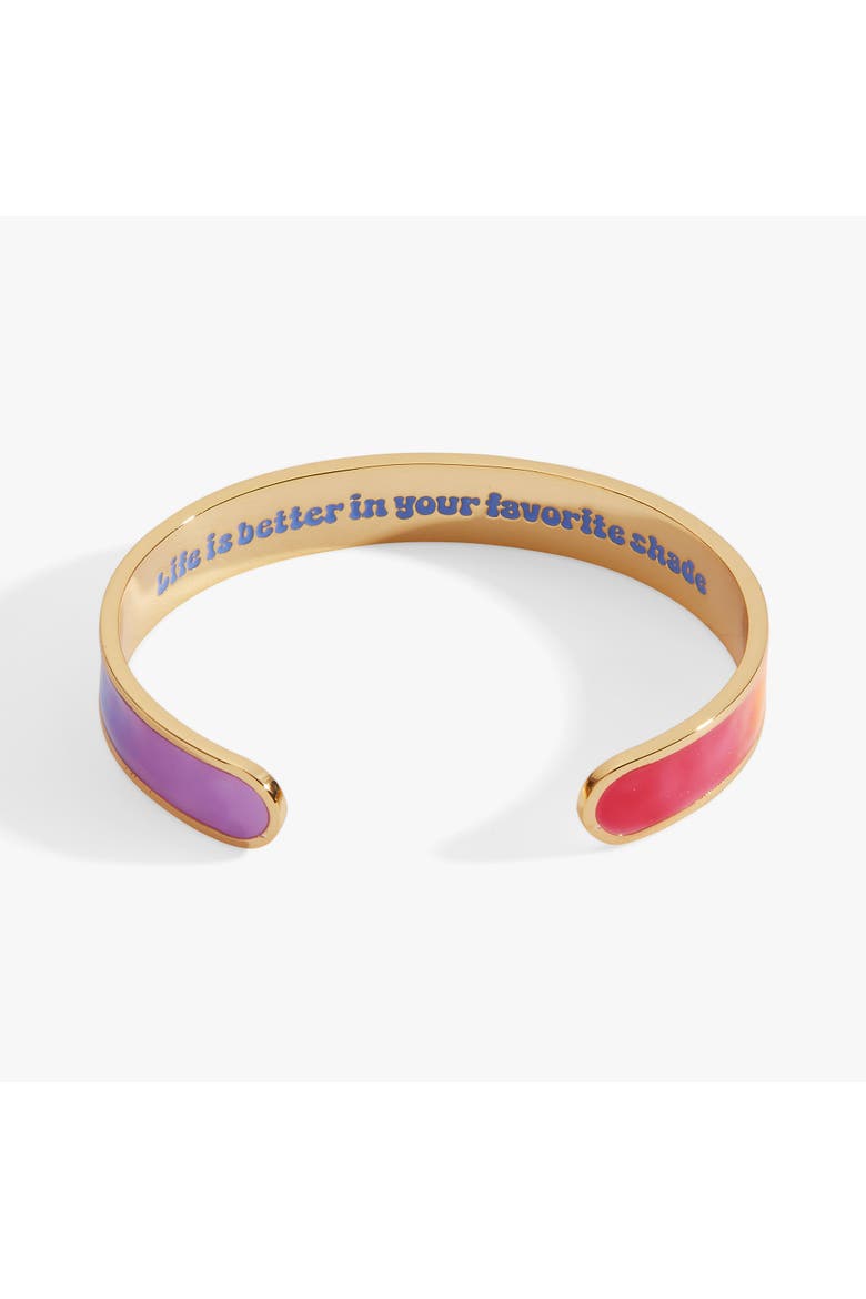 Crayola  x Alex and Ani Fan Favorites Rainbow Resin Cuff, Alternate, color, Gold