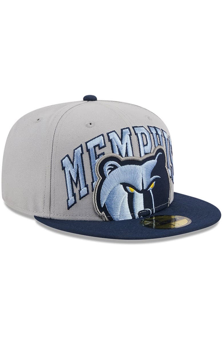 New Era Men's New Era Gray/Navy Memphis Grizzlies Tip-Off Two-Tone 59FIFTY Fitted Hat, Alternate, color, 