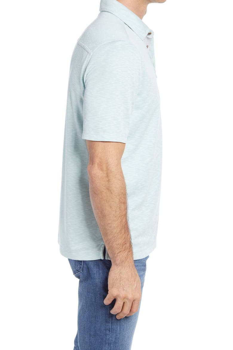 Short Sleeve Slub Knit Polo, Alternate, color, MINT