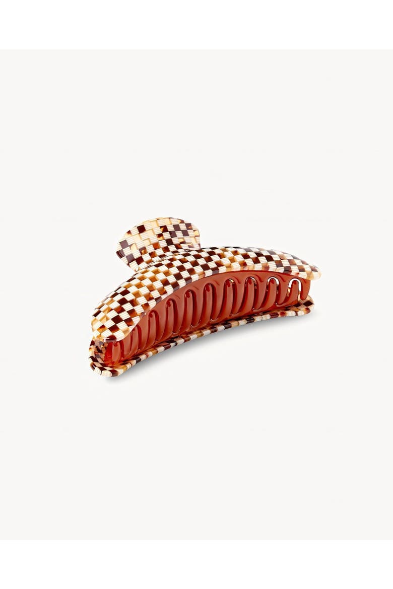 Jumbo Heirloom Claw, Alternate, color, Tortoise Checker