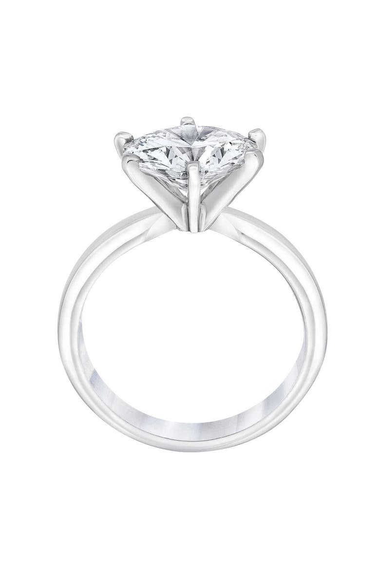 Certified 4Ct Round Diamond Solitaire Engagement Ring 14k Gold Lab Grown, Alternate, color, 14k White Gold