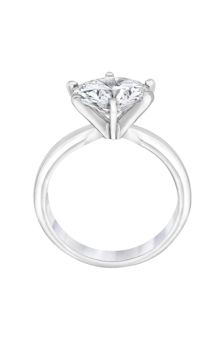 Bliss Diamond Certified 4Ct Round Diamond Solitaire Engagement Ring 14k Gold Lab Grown, Alternate, color, 14K White Gold