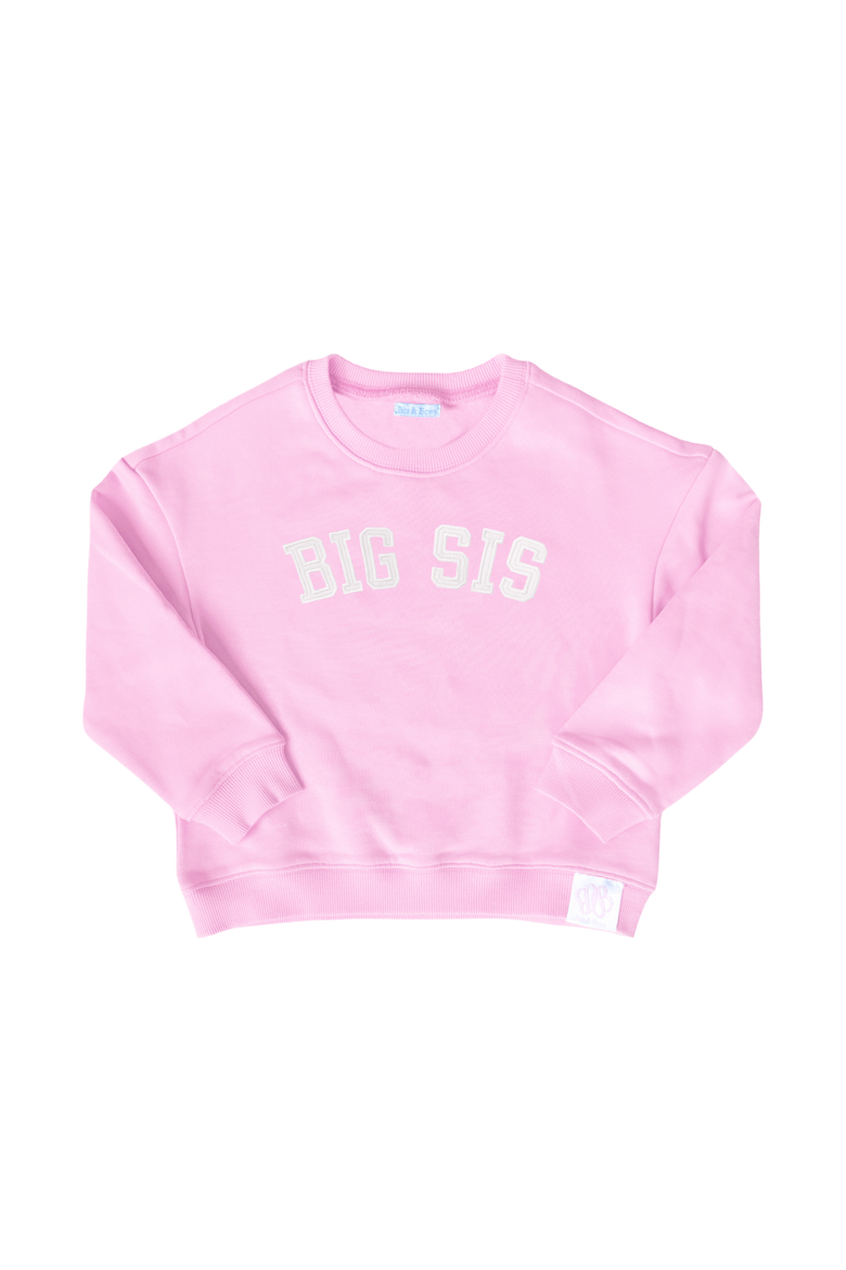 Big Sis Sweatshirt, Main, color, Pink/White