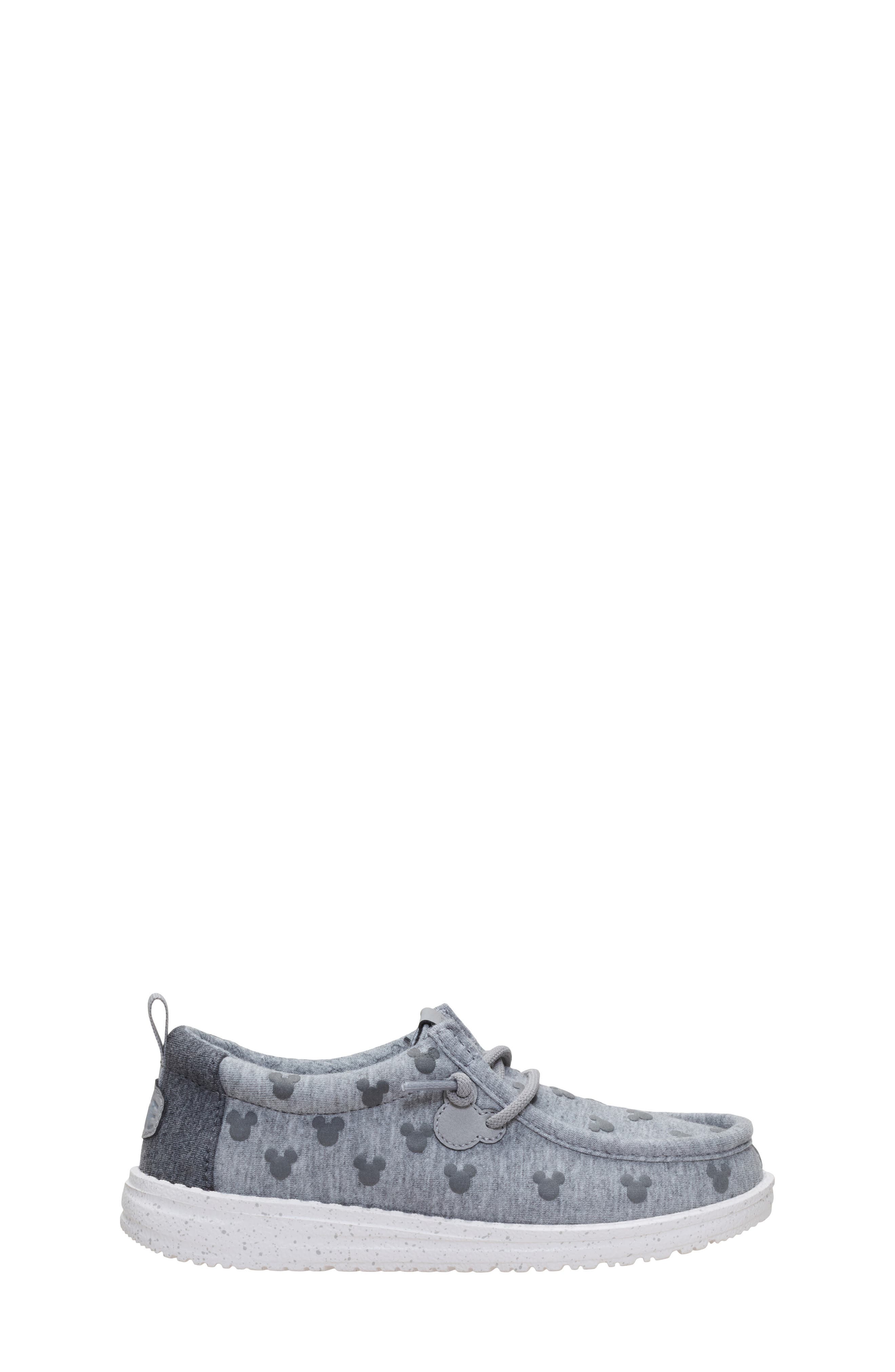 Kids' Wally Mickey Jersey Slip-On Sneaker, Alternate, color, GREY
