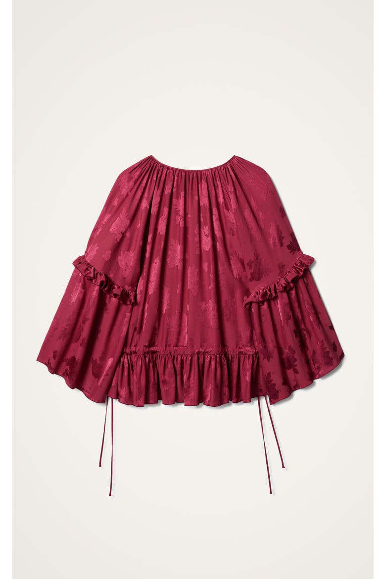 Boho Blouse, Alternate, color, Solid Brick Red
