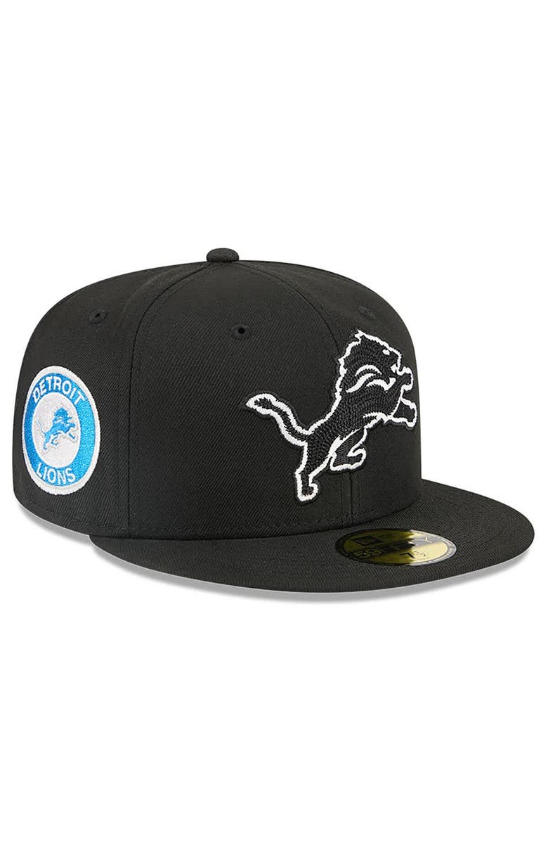 New Era x Alpha Industries Men's New Era x Alpha Industries Black Detroit Lions 59FIFTY Fitted Hat, Alternate, color,