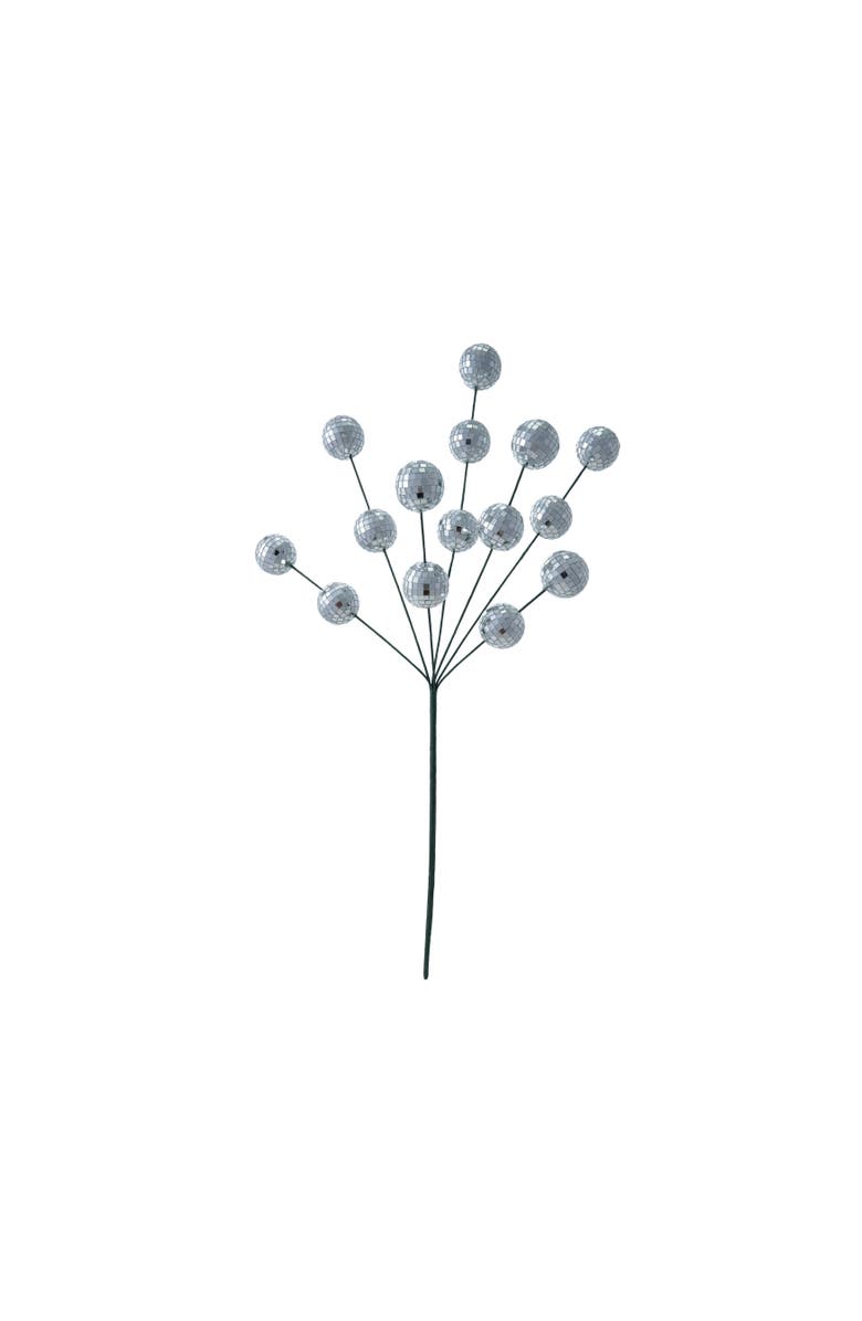 Storied Home Foam and Mirrored Glass Mosaic Ball Spray, Silver Finish, Main, color, Silver