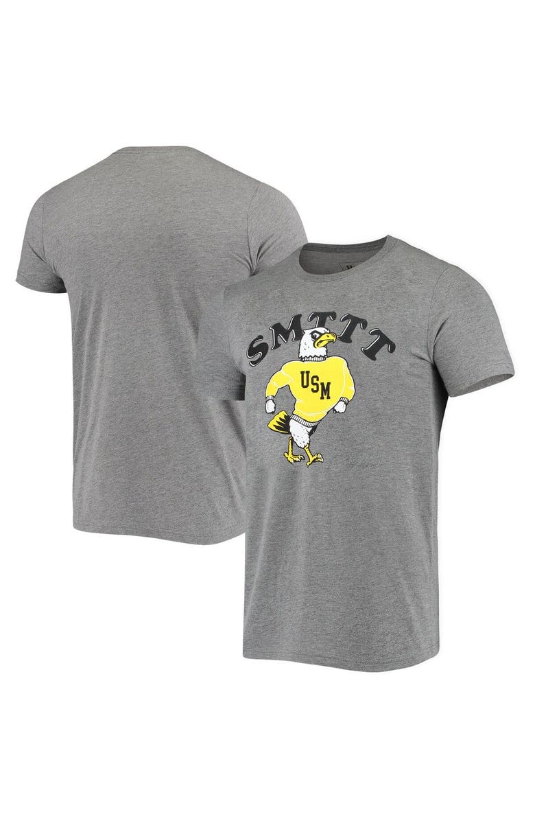 HOMEFIELD Men's Homefield Heather Gray Southern Miss Golden Eagles Vintage SMTTT T-Shirt, Alternate, color, 