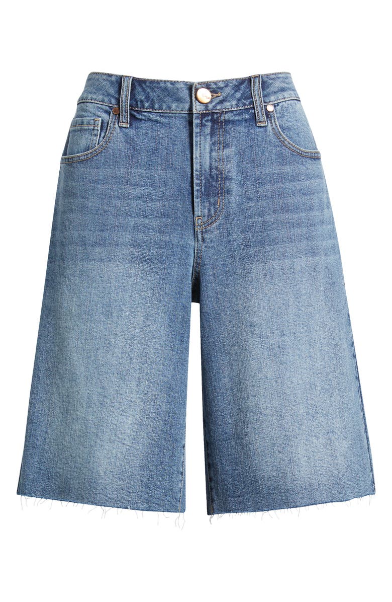 1822 Denim Raw Hem Denim Bermuda Shorts, Alternate, color, August