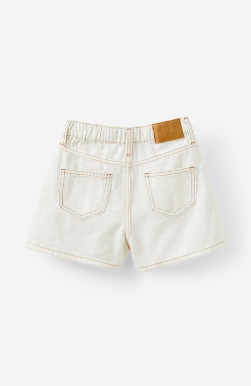 Shop Cotton On Kids Kid's Sarai Pleat Front Denim Short In Hayman Ecru