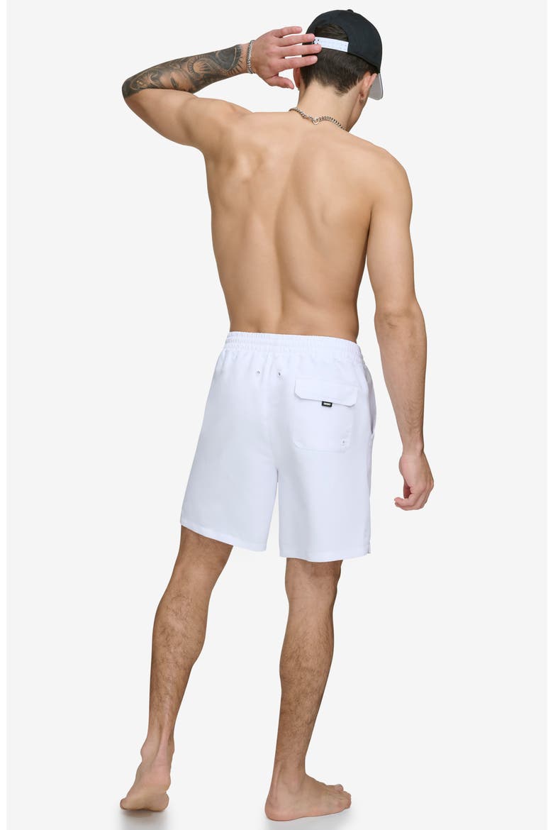 Core Volley Swim Trunks, Alternate, color, WHITE