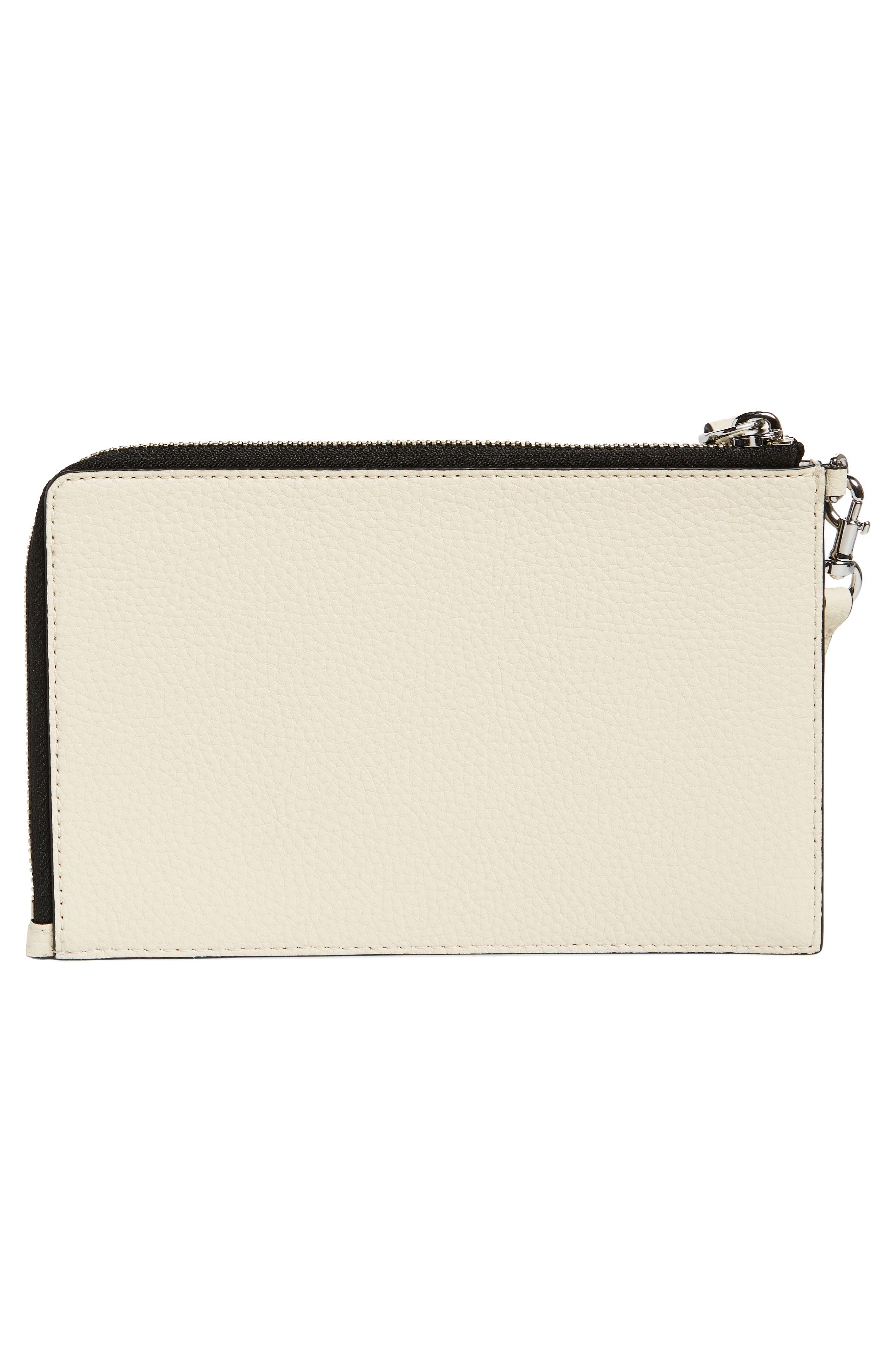 Zip Around Wristlet Card Case, Alternate, color, MARSHMALLOW