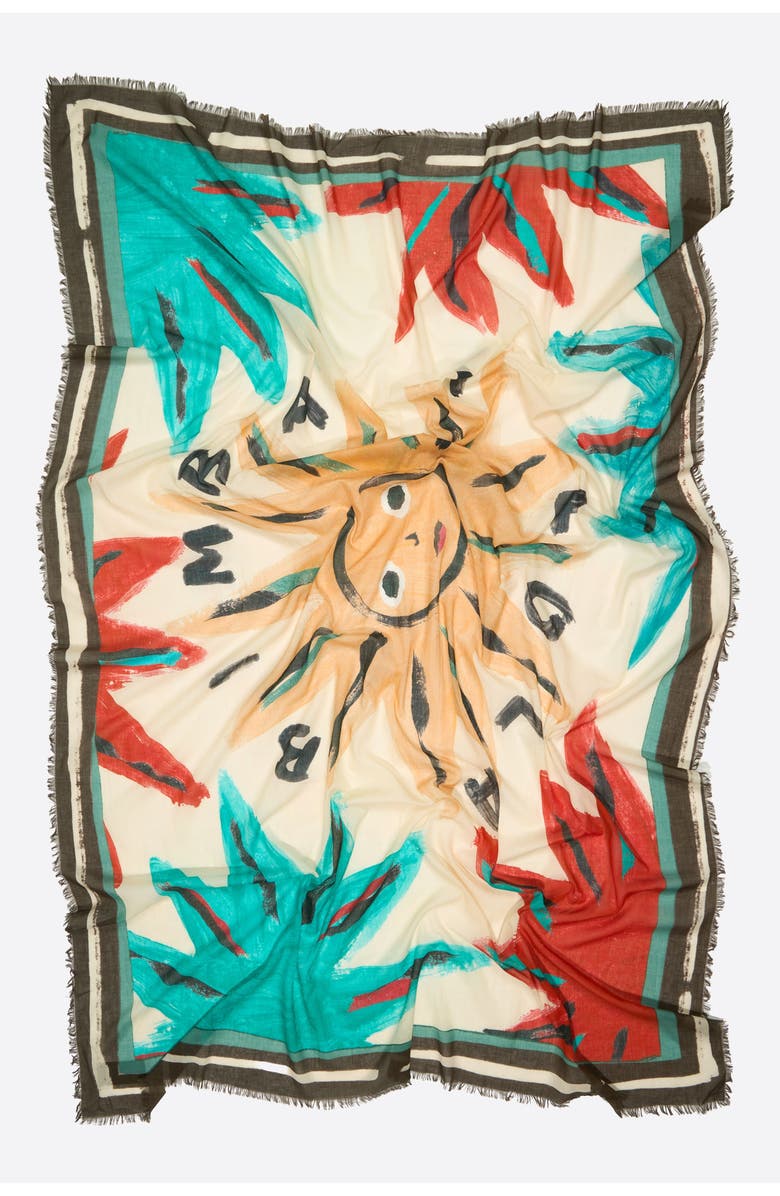 Bimba y Lola Washed Cotton Sun Sarong, Alternate, color, Ochre