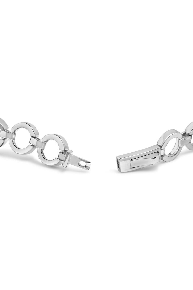 Silver 1.00 Cttw Diamond Interlinking Open Circle Link Bracelet, Alternate, color, Silver