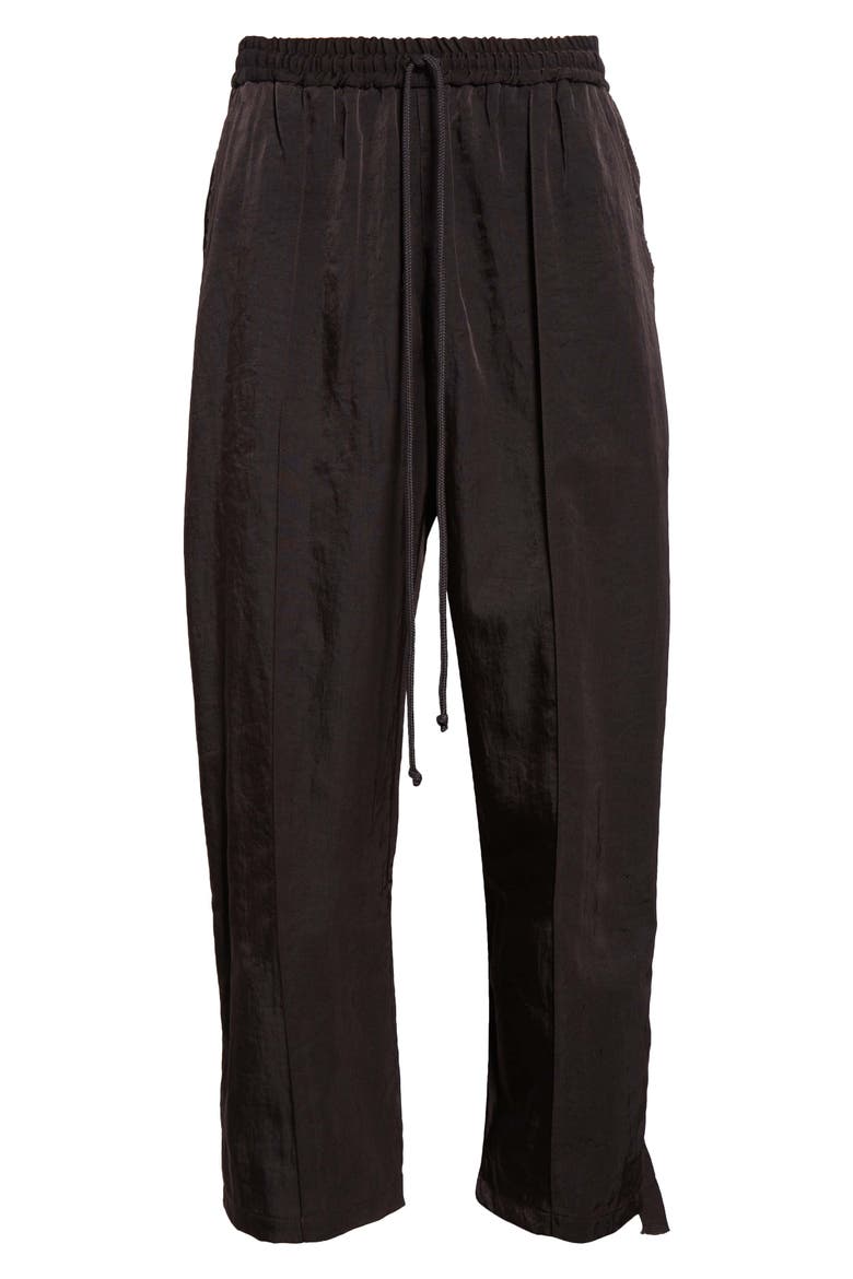 Teardrop Nylon Drill Track Pants, Alternate, color, BROWN