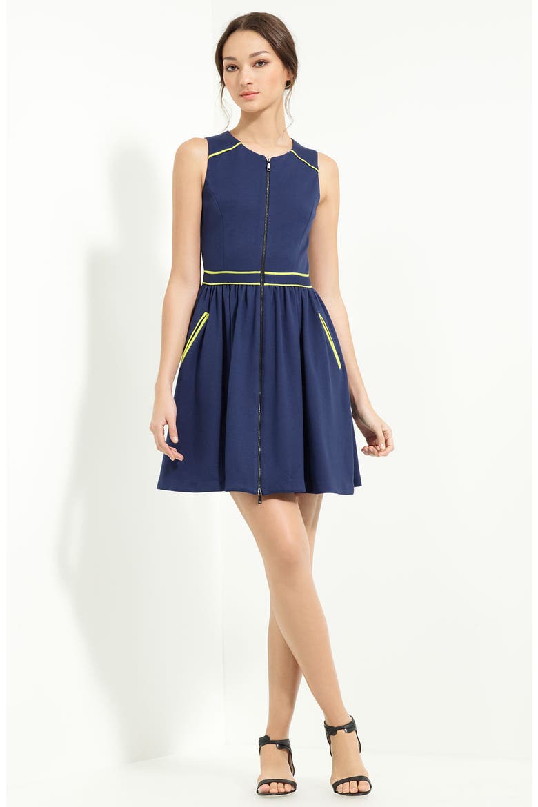 Techno Jersey Dress, Main, color, NAVY