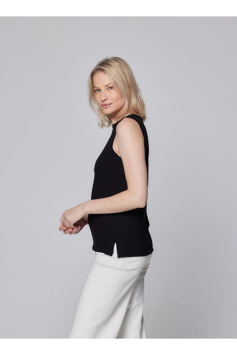Soft Touch Semi Relaxed Boatneck Tank, Alternate, color, NOIR