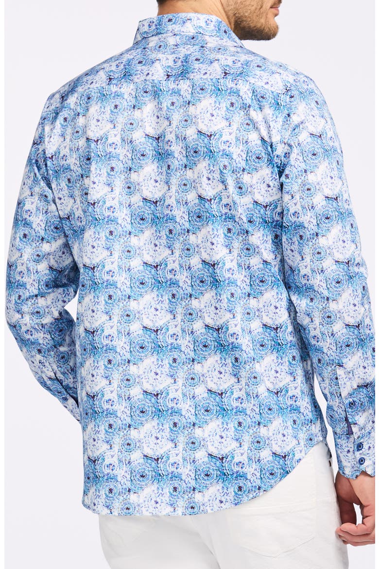 Ripon Cotton Button-Up Shirt, Alternate, color, BLUE