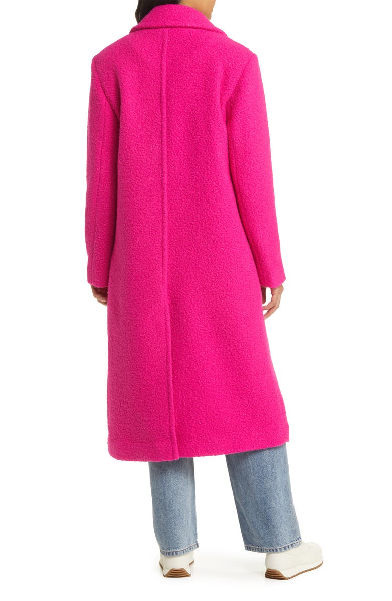 BCBGeneration Longline Coat, Alternate, color, Bright Pink