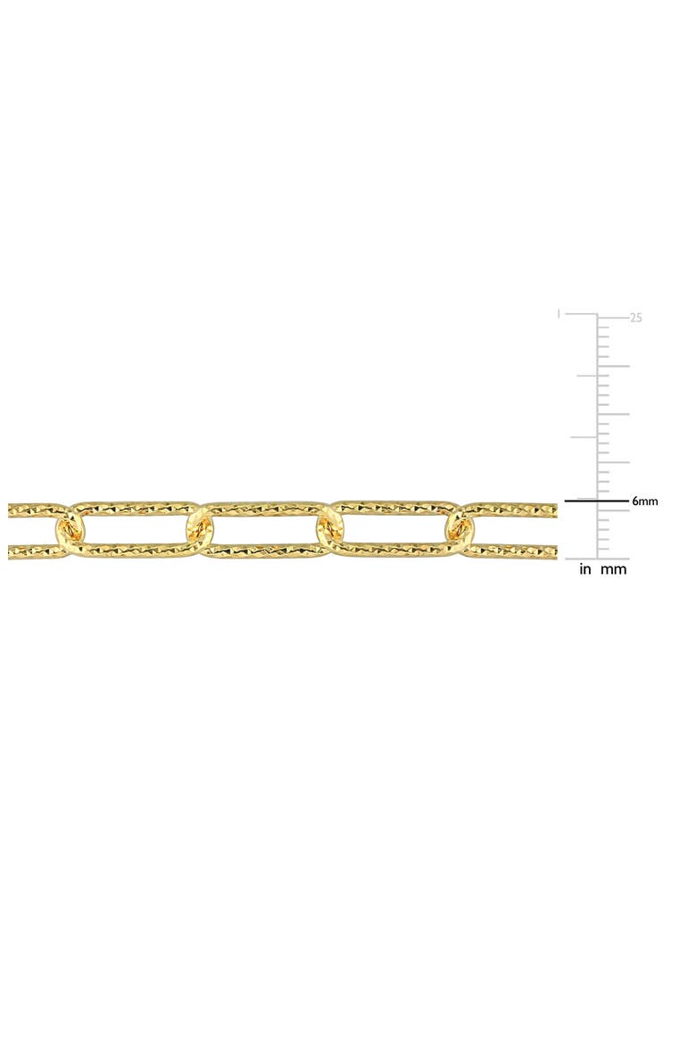 Textured Paper Clip Chain Necklace, Alternate, color, YELLOW