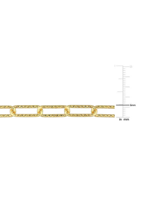 Delmar Textured Paper Clip Chain Necklace In Gold