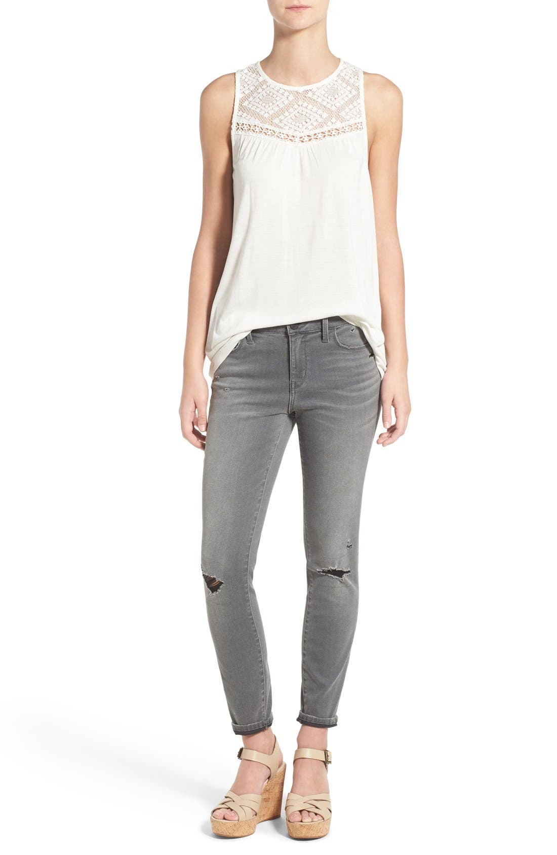 Hinge 'Hadley' Wedge Sandal, Alternate, color, Nude Leather