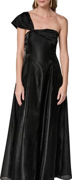Donna Karan New York Asymmetric Satin Gown