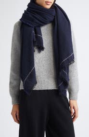 Johnstons of Elgin Usan Cashmere Fringe Scarf