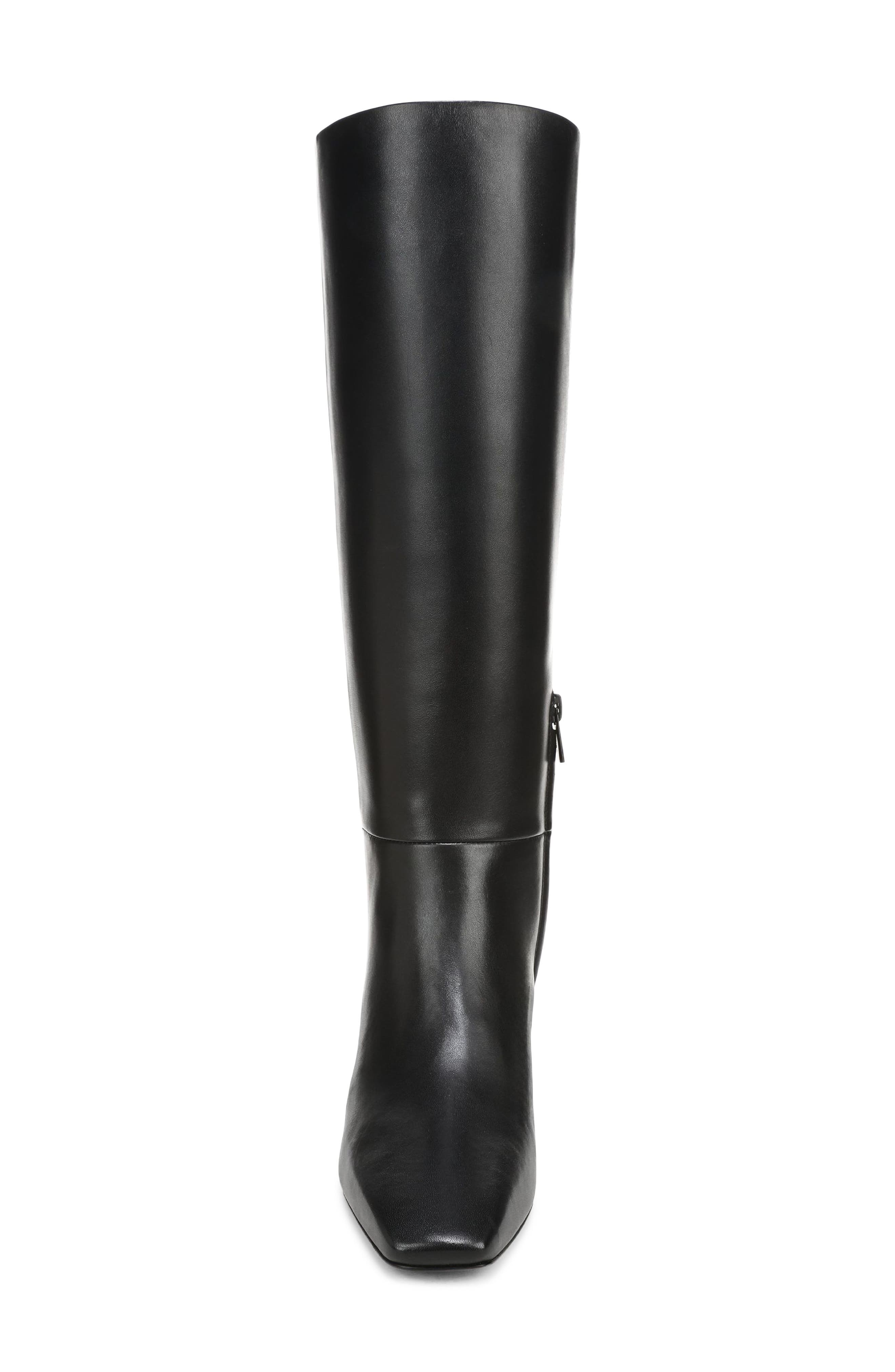 Lilith Tall Leather Boot, Alternate, color, BLACK